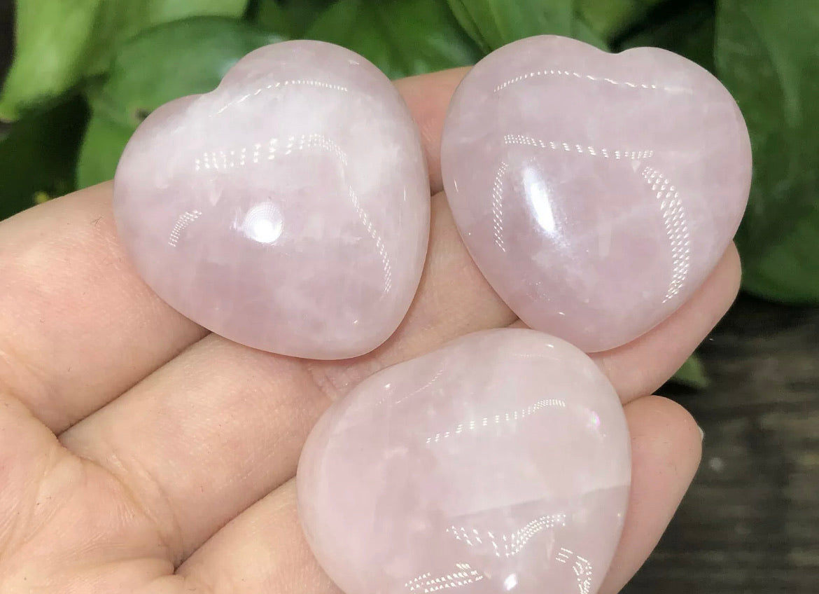 Natural Rose Quartz Heart