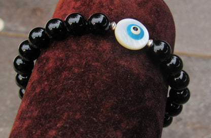 Chunky Evil Eye Protection gemstone Bracelet