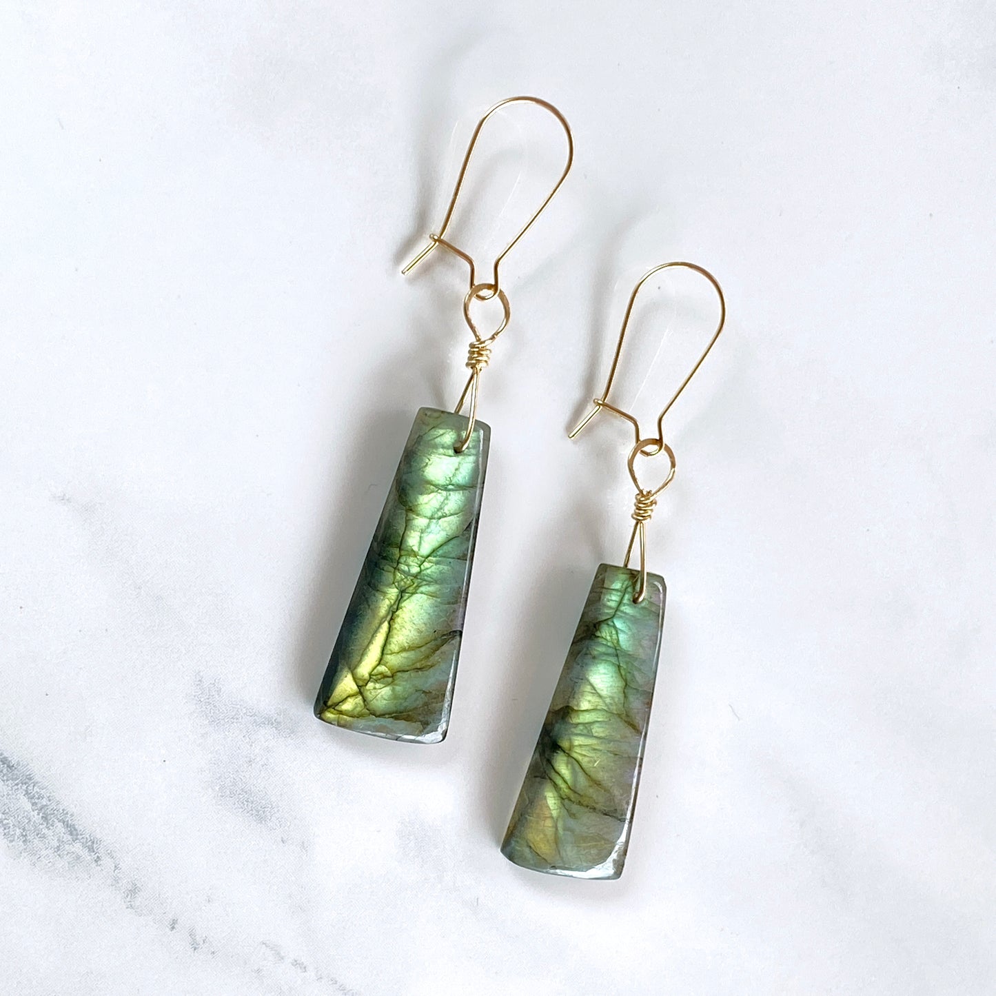 Labradorite gemstone Drop Earrings