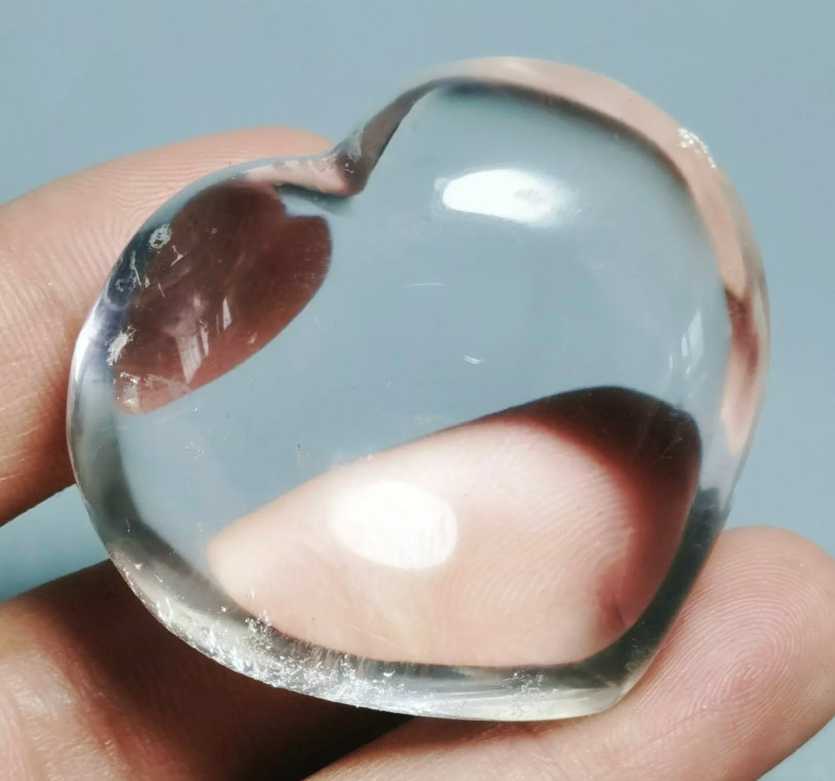 Natural Clear Quartz Crystal Sphere Heart Crystal Reiki Stone Healing