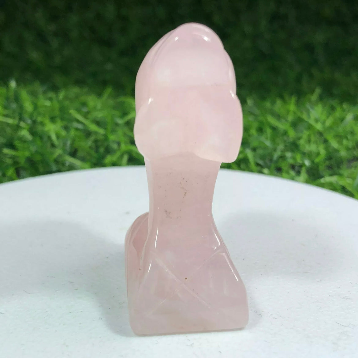 Natural Rose Quartz Dolphin semiprecious crystal gemstone figurine