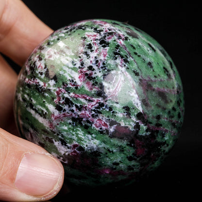 Natural Ruby Zoisite Crystal Ball Sphere