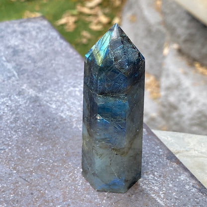 Labradorite Gemstone Tower Point wand