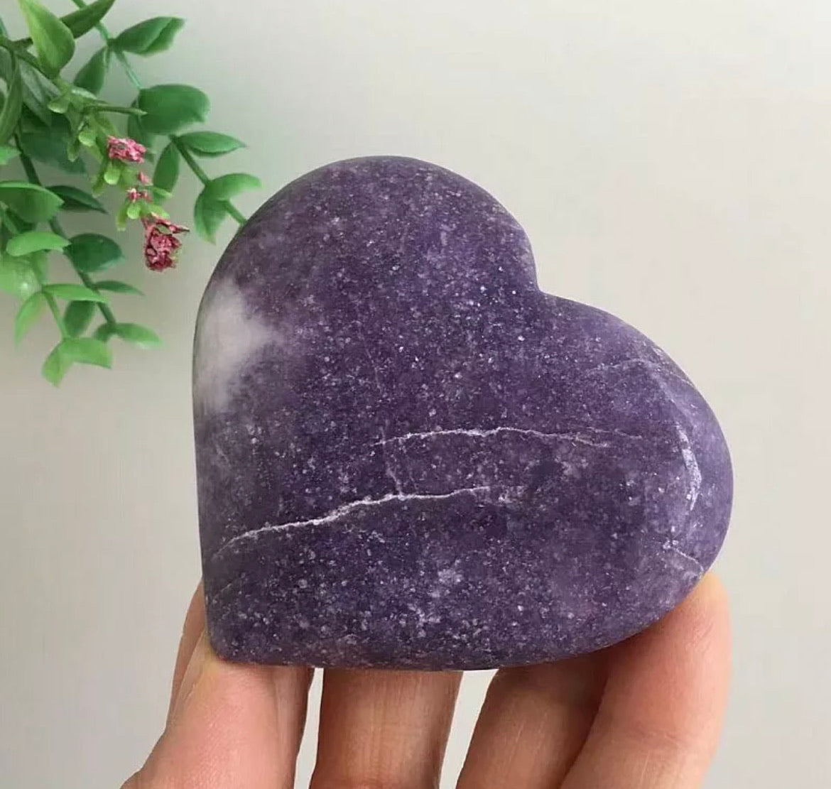 Purple Lepidolite Heart