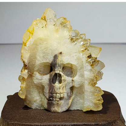 Natural Quartz Carved Skull