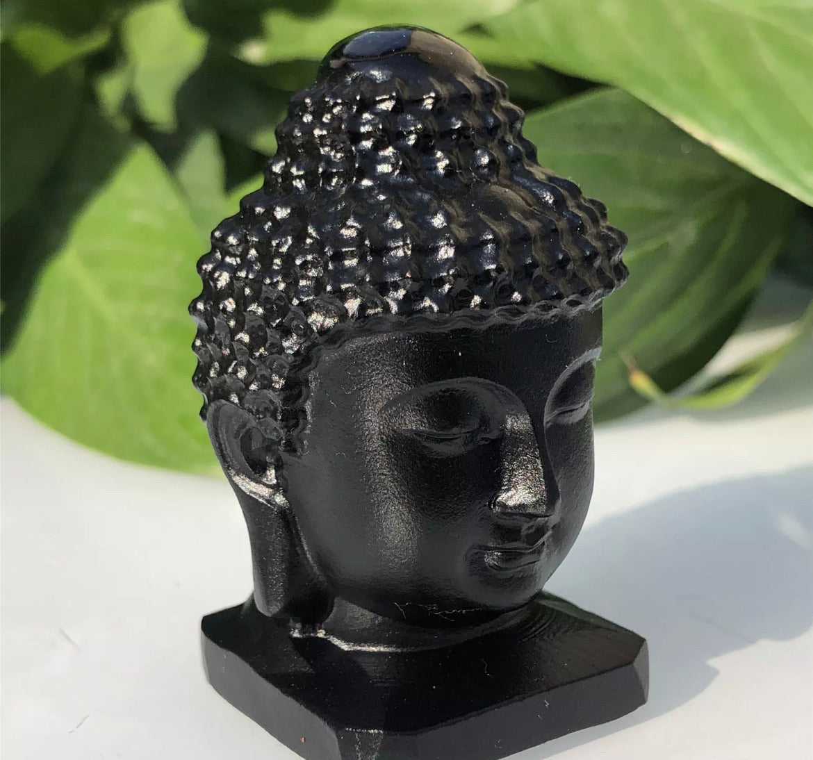 Natural Black Obsidian gemstone Buddha