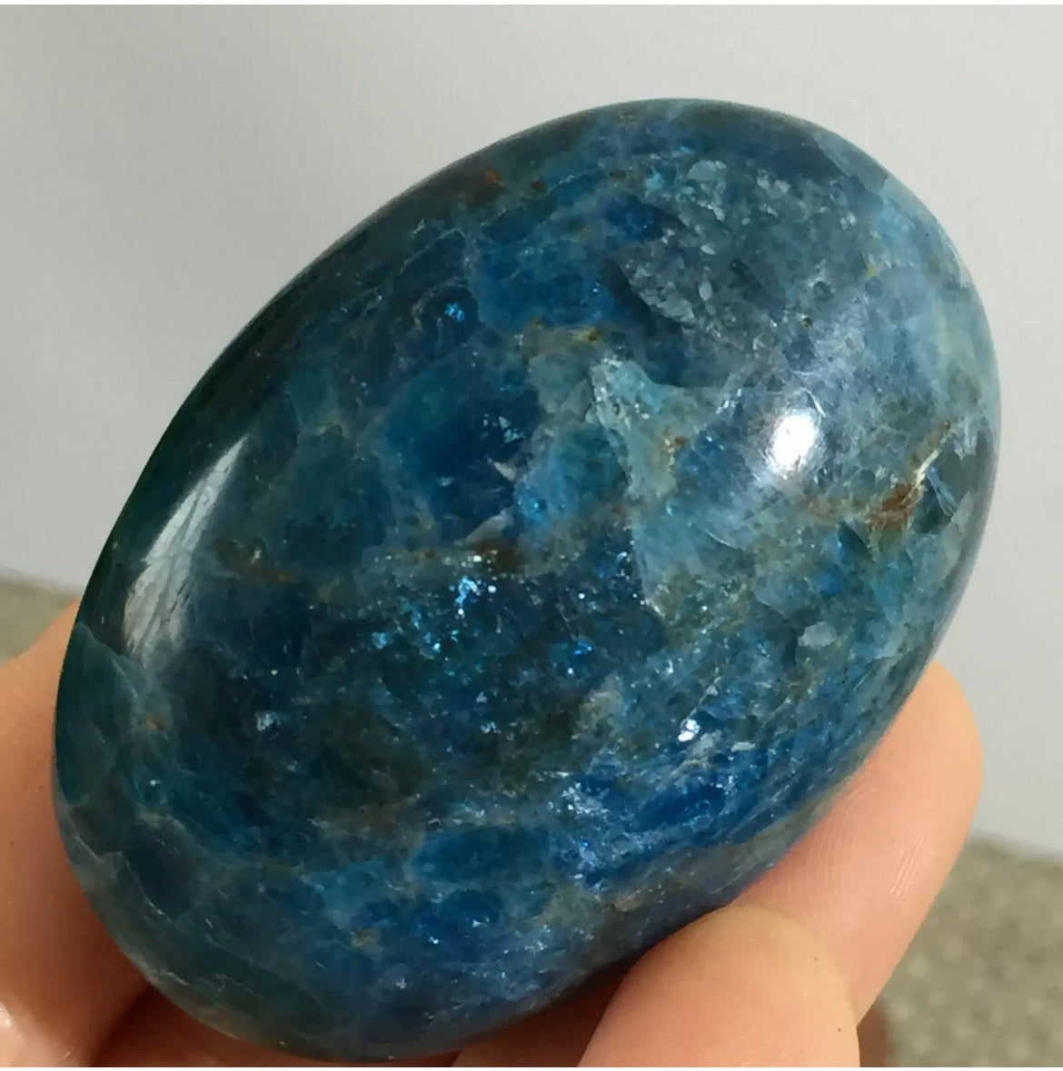 Natural Apatite gemstone Palm Stone