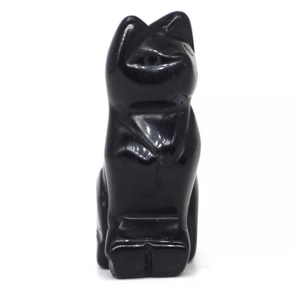 Natural Black Obsidian Cat