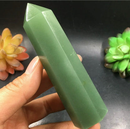 Natural Green Aventurine wand Point