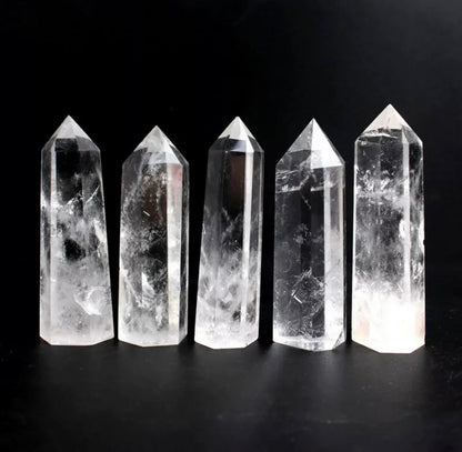 Natural Clear Quartz Crystal Point Wand Specimen Reiki Healing Stone