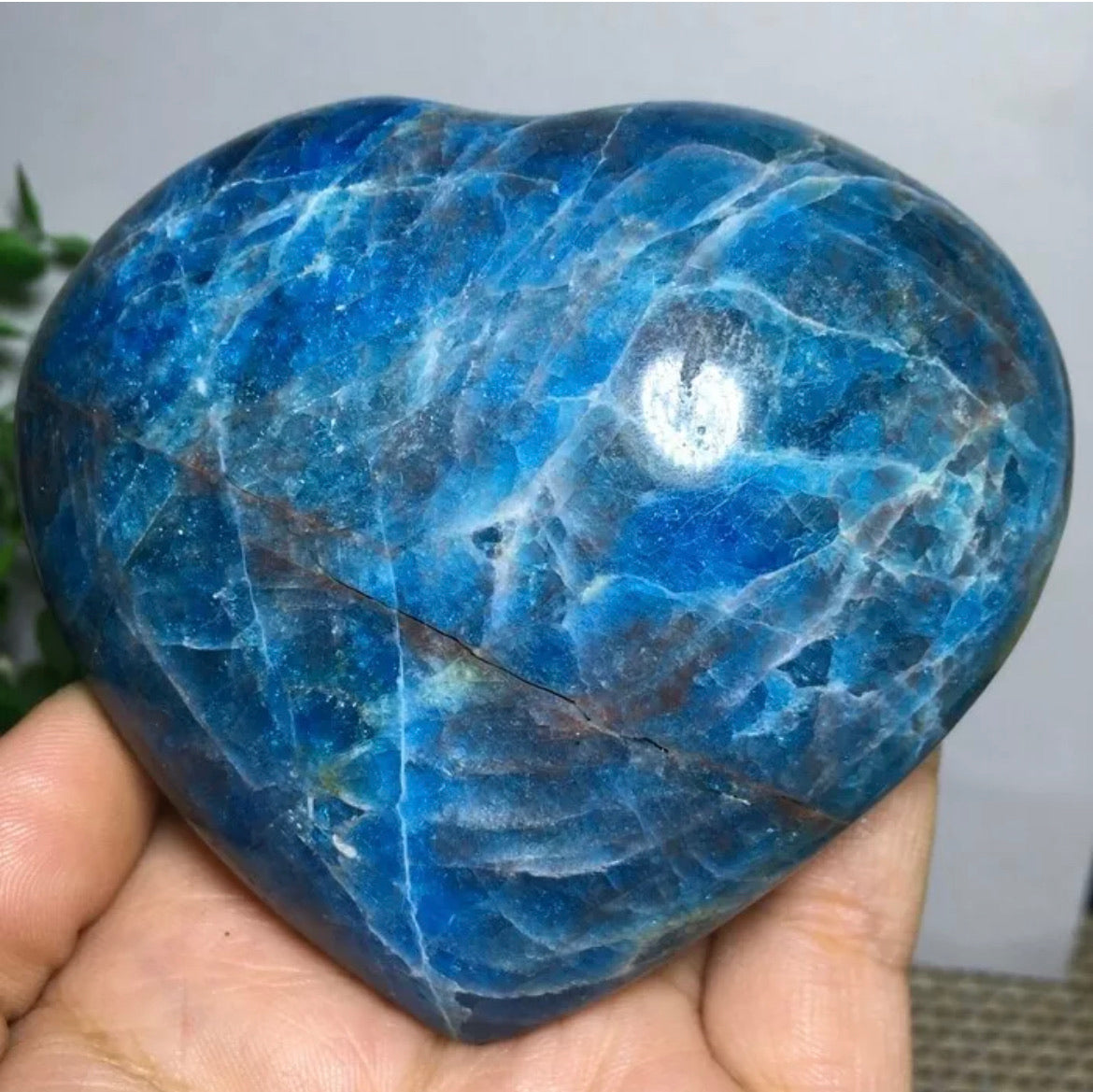 Natural Apatite gemstone carved Heart