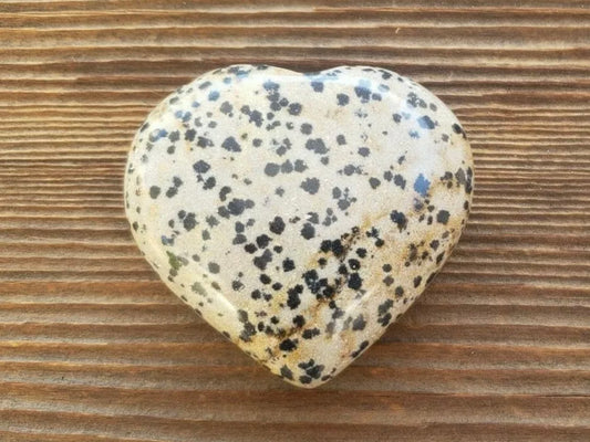 Natural Dalmatian Jasper Massage Palm stone