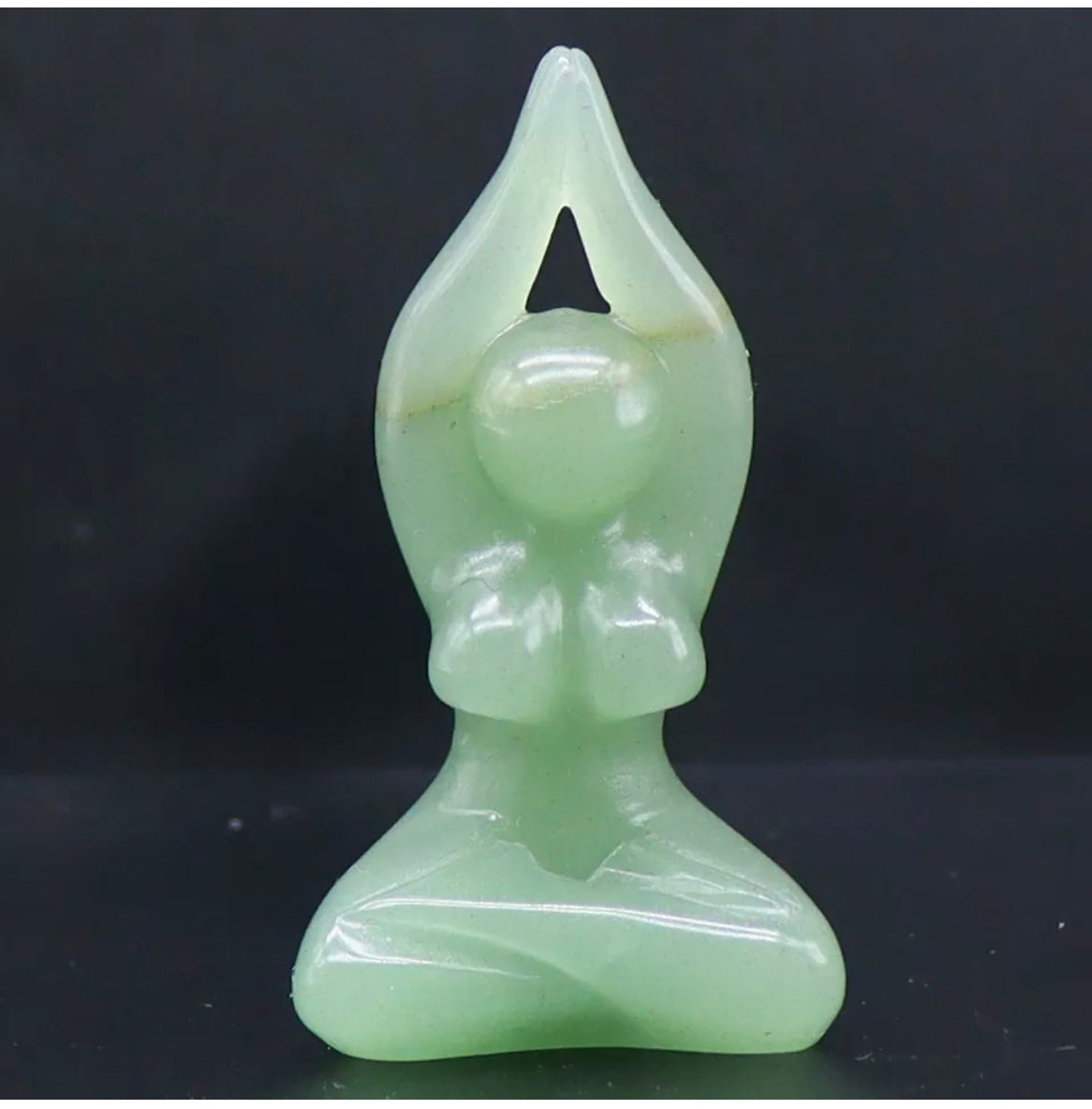 Natural Green Jade Yoga Lady Figurine