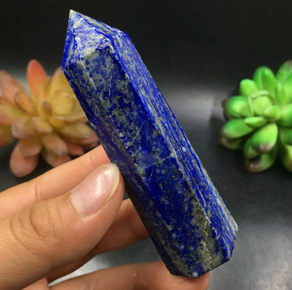 Natural Lapis Lazuli Gemstone Crystal Wand