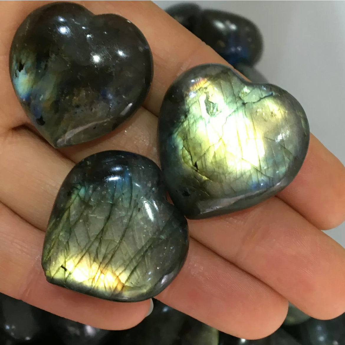 Natural Labradorite Heart