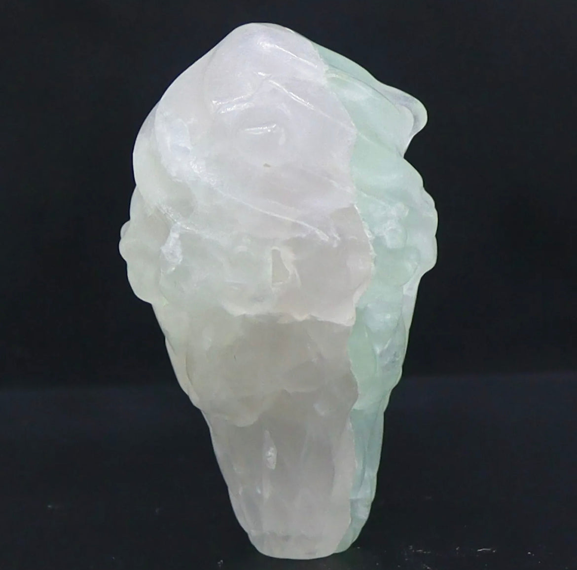 Natural Crystal Fluorite Ice Cream Cone Figurine