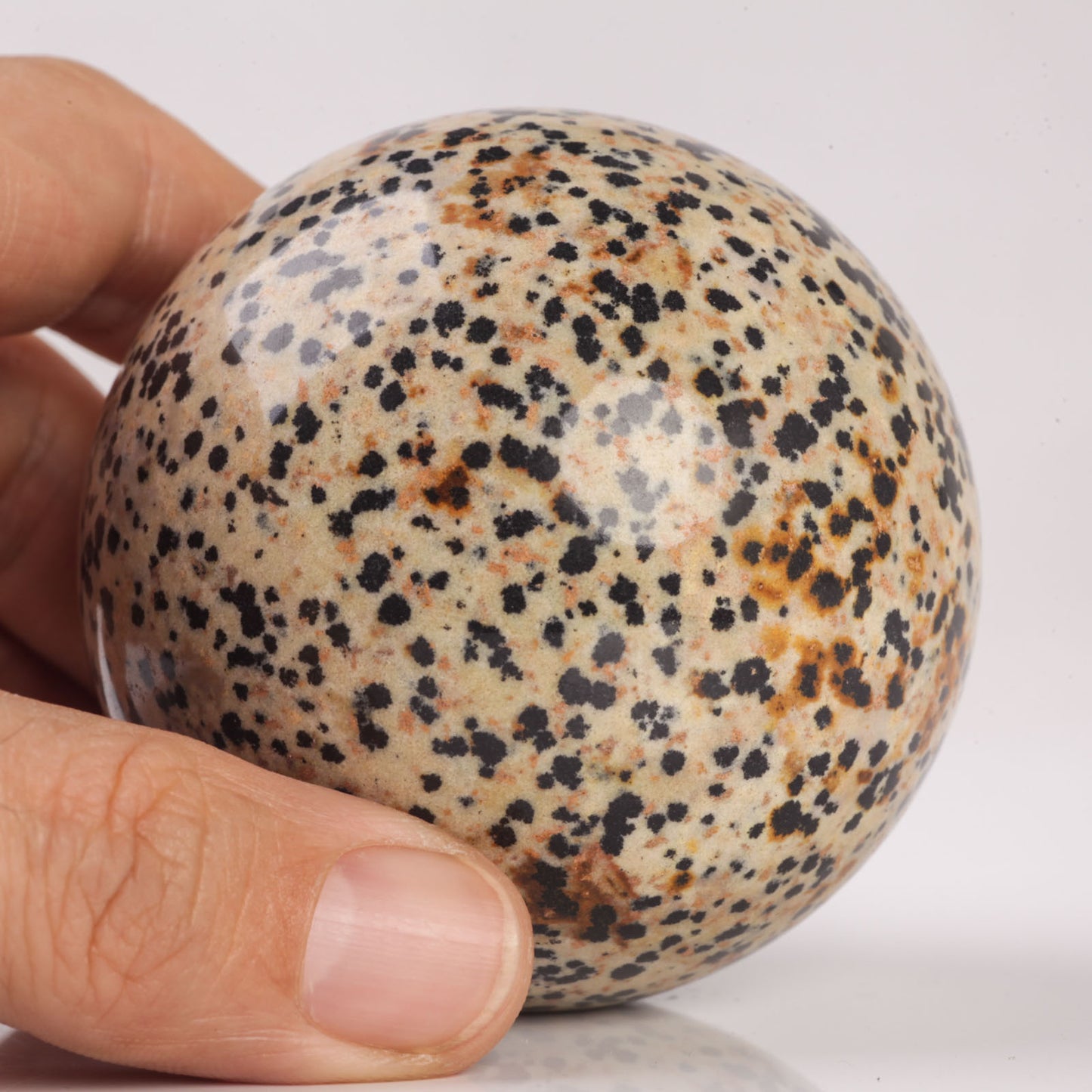 Natural Semiprecious gemstone Dalmatian Jasper crystal Ball sphere