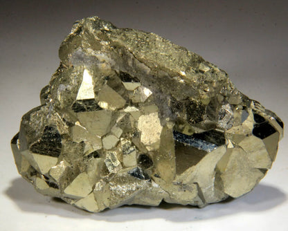 Mirror Shining Golden Pyrite Cluster, Huanzala, from Peru!