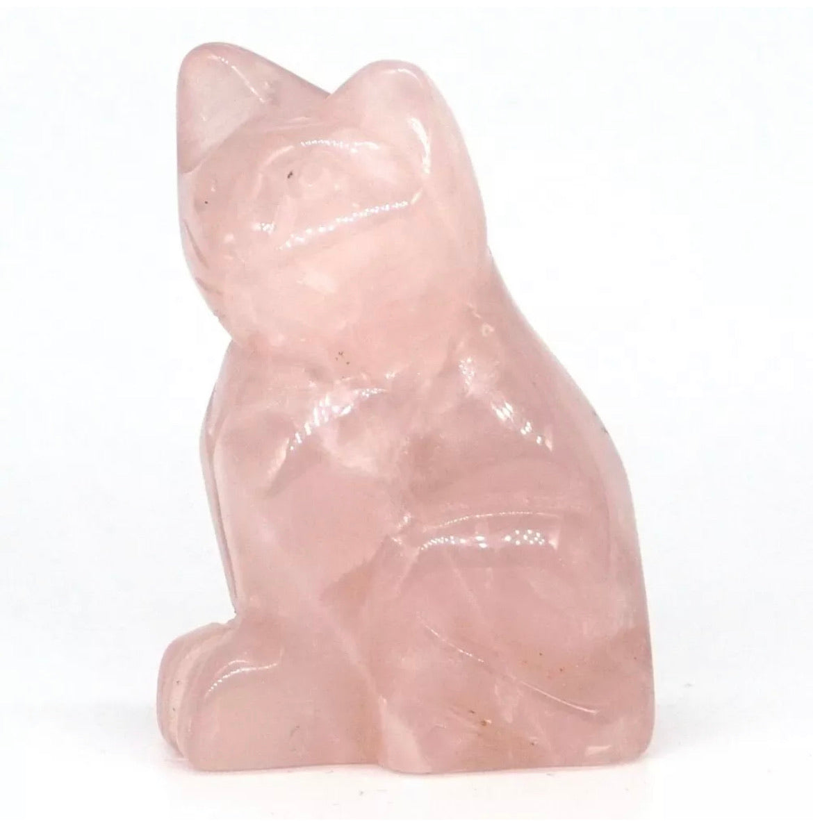 Natural Rose Quartz Cat