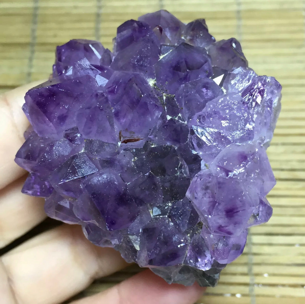 Natural Amethyst geode quartz cluster crystal mineral specimen