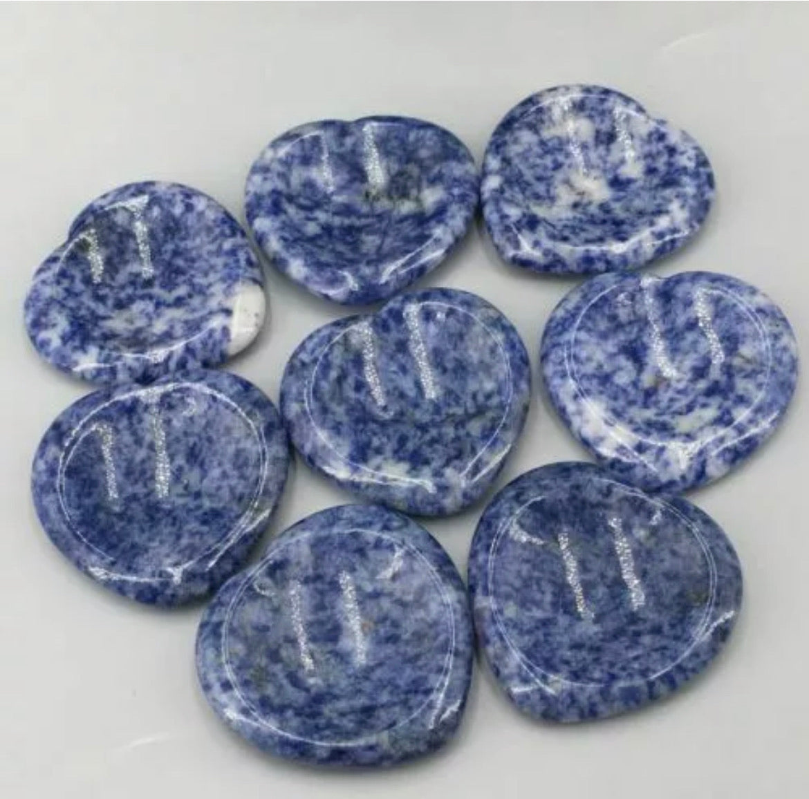 Blue Spot Jasper Heart Worry Stone