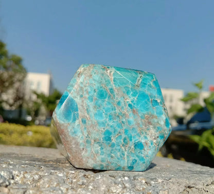 Natural Apatite gemstone Tower point Obelisk