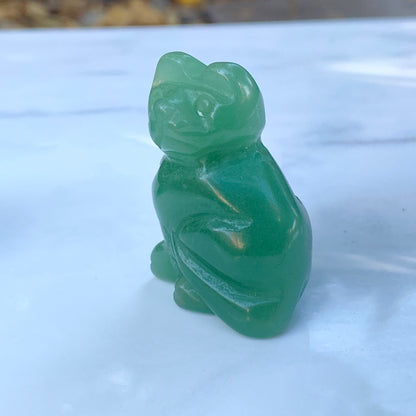 Natural Green Aventurine Cat