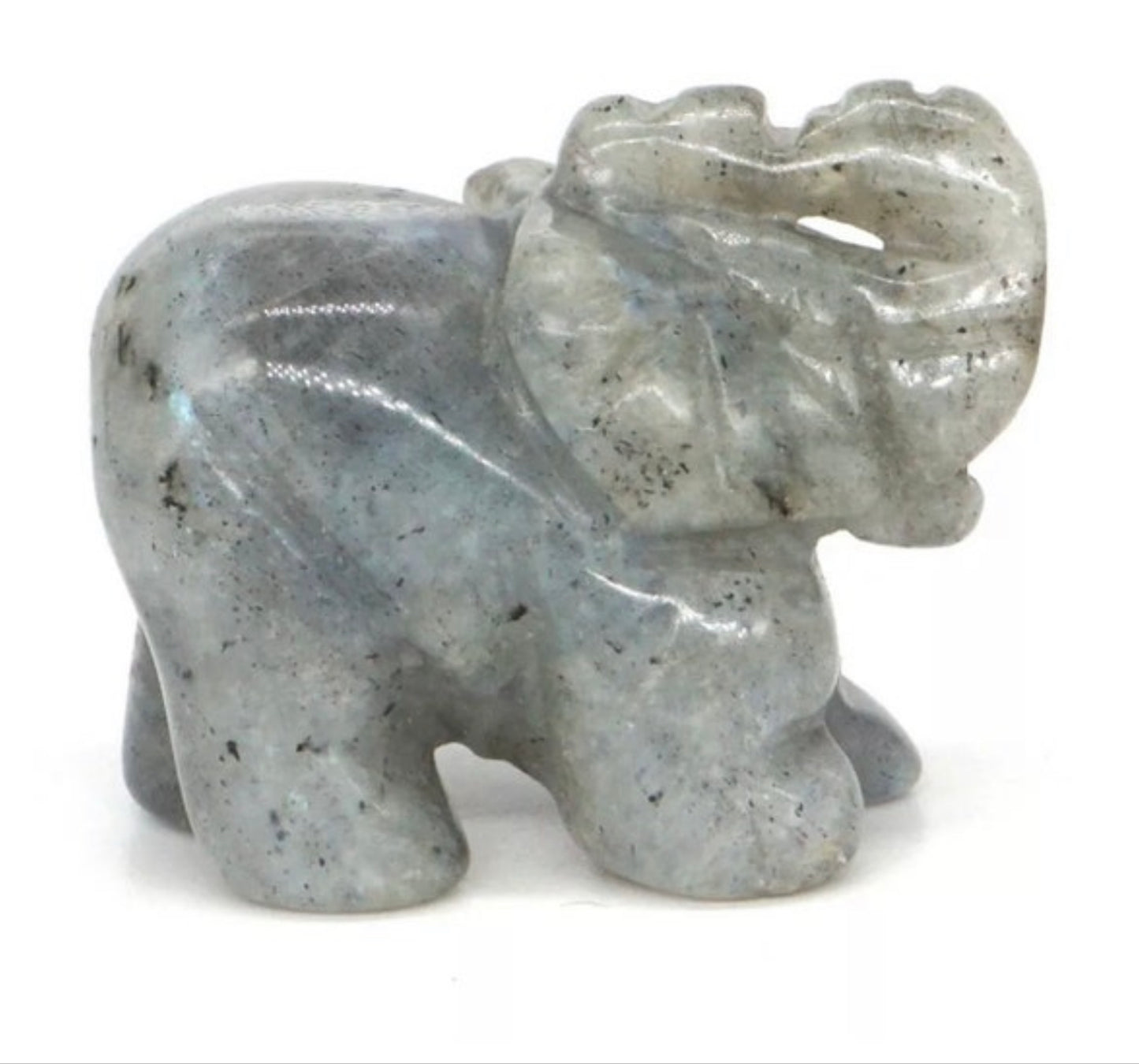 Gemstone Carved Elephants