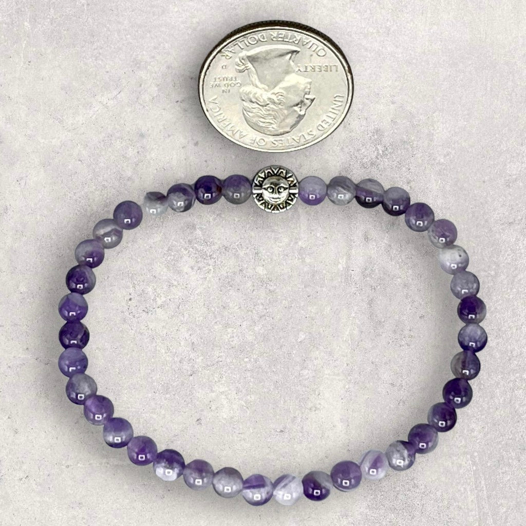 Amethyst and Sun/Moon Bracelet