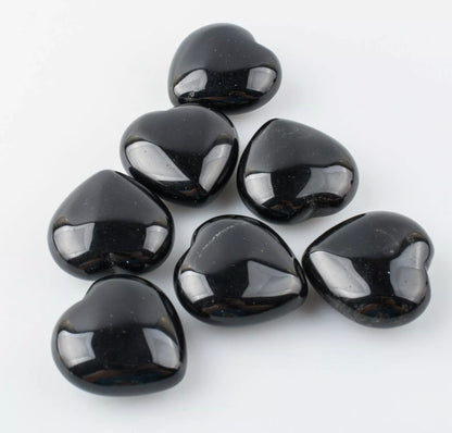 Natural Black Obsidian Gemstone Heart