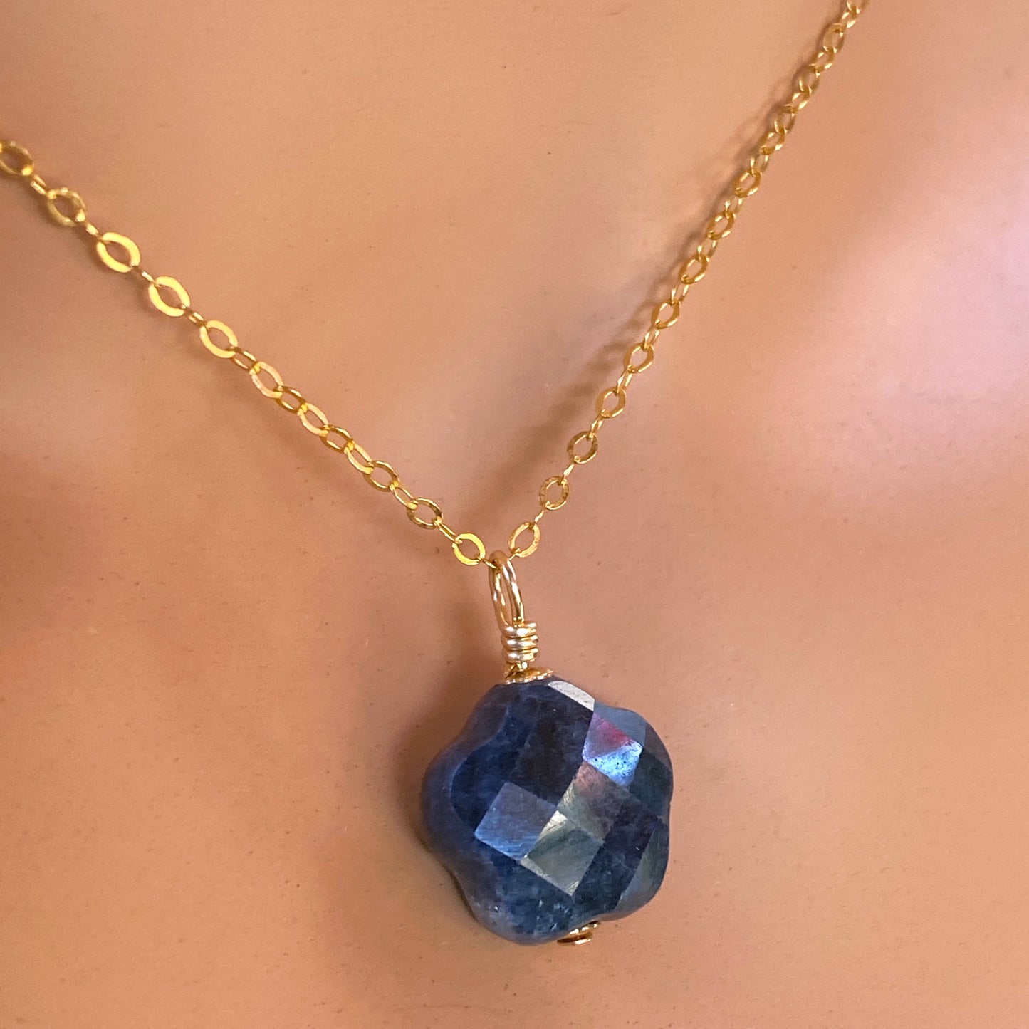 Blue Sapphire gemstone Necklace