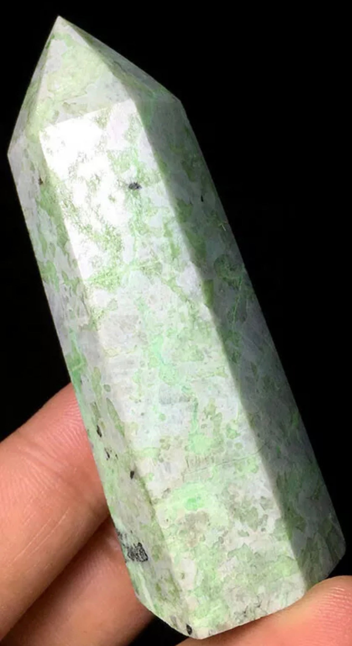 Natural Green Moonstone Wand