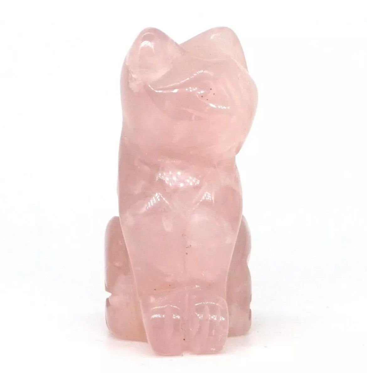 Natural Rose Quartz Cat