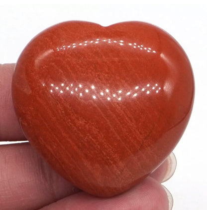 Natural Red Jasper Gemstone Heart