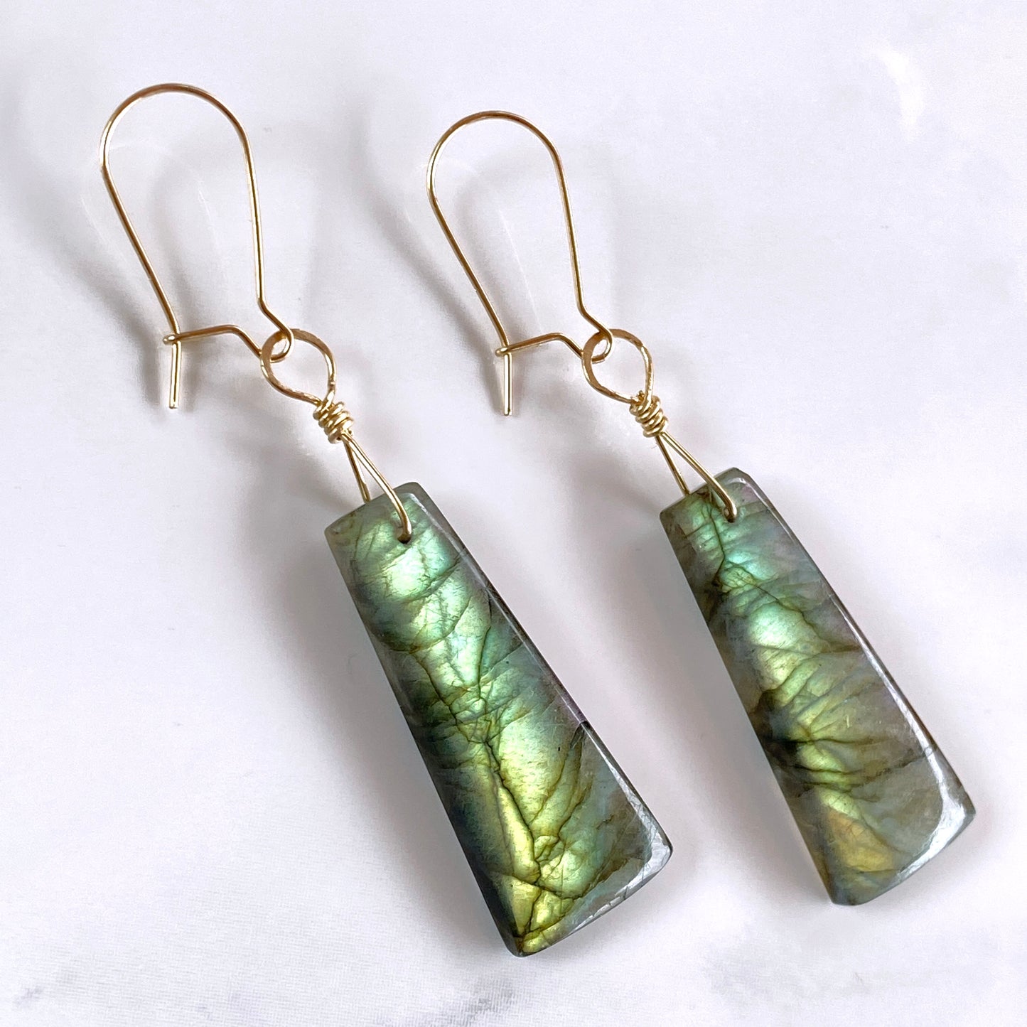 Labradorite gemstone Drop Earrings