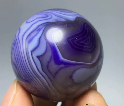 Natural Purple Sardonyx Gemstone Sphere