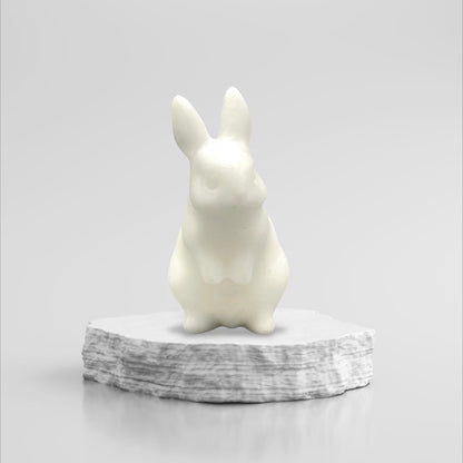 White Jade Bunny Rabbit Figurine