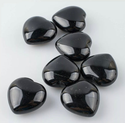 Natural Black Obsidian Gemstone Heart