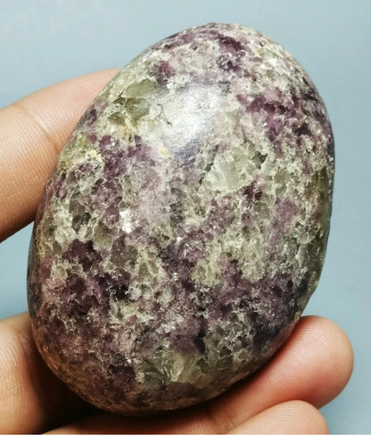 Lepidolite Lithium Mica Polished Palm Stone