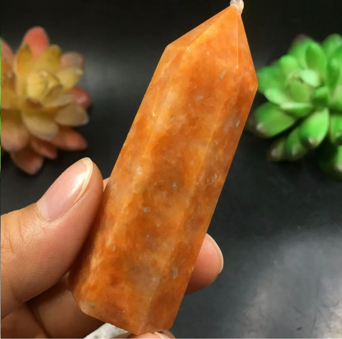 Natural Orange Calcite Wand