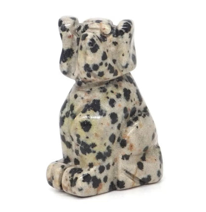 Natural Dalmatian Jasper Dog figurine