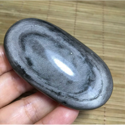 Natural Silver Obsidian Polished Stone