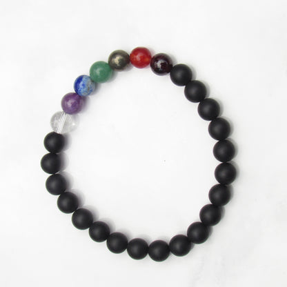 Men’s gemstone Chakra stretch Bracelet