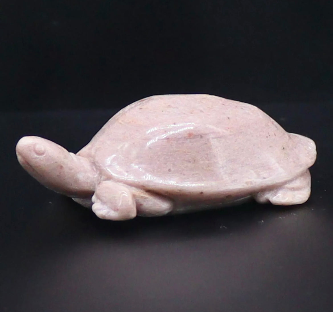 Natural Rhodonite Turtle Figurine