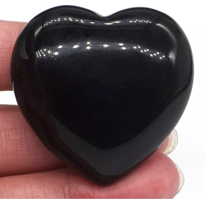 Natural Black Obsidian Heart