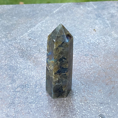 Labradorite Gemstone Tower Point wand