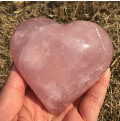 Natural Pink Rose Quartz gemstone crystal heart healing