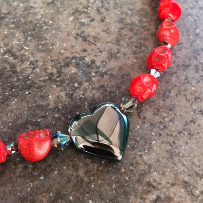 Women’s Red Skull Necklace