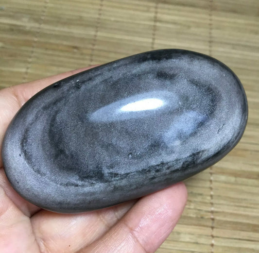 Natural Silver Obsidian Polished Stone