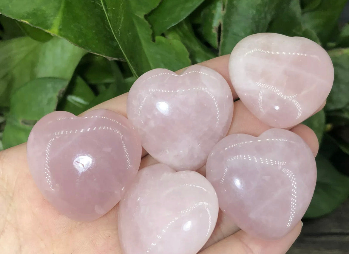 Natural Rose Quartz Heart